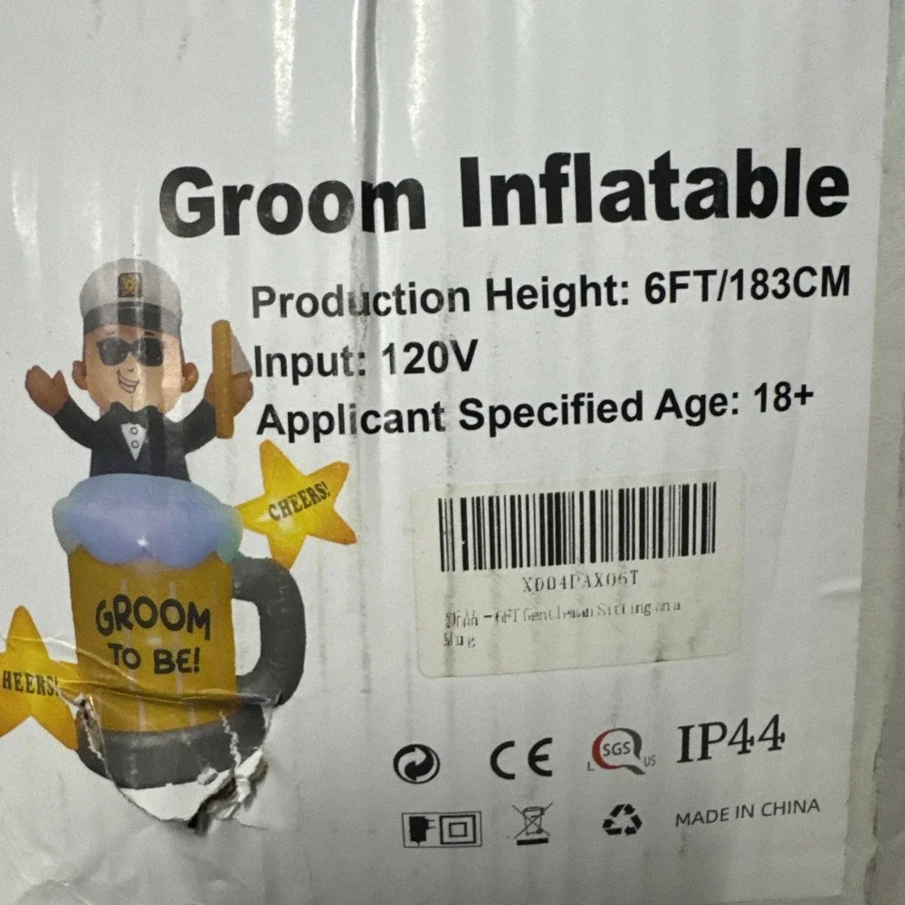 6FT Inflatable Bachelor (Groom) Party Beer Mug outdoor inflatable decoration